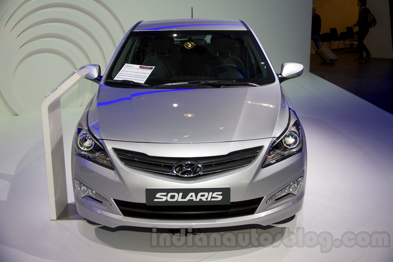 hyundai solaris facelift 2014 moscow live front
